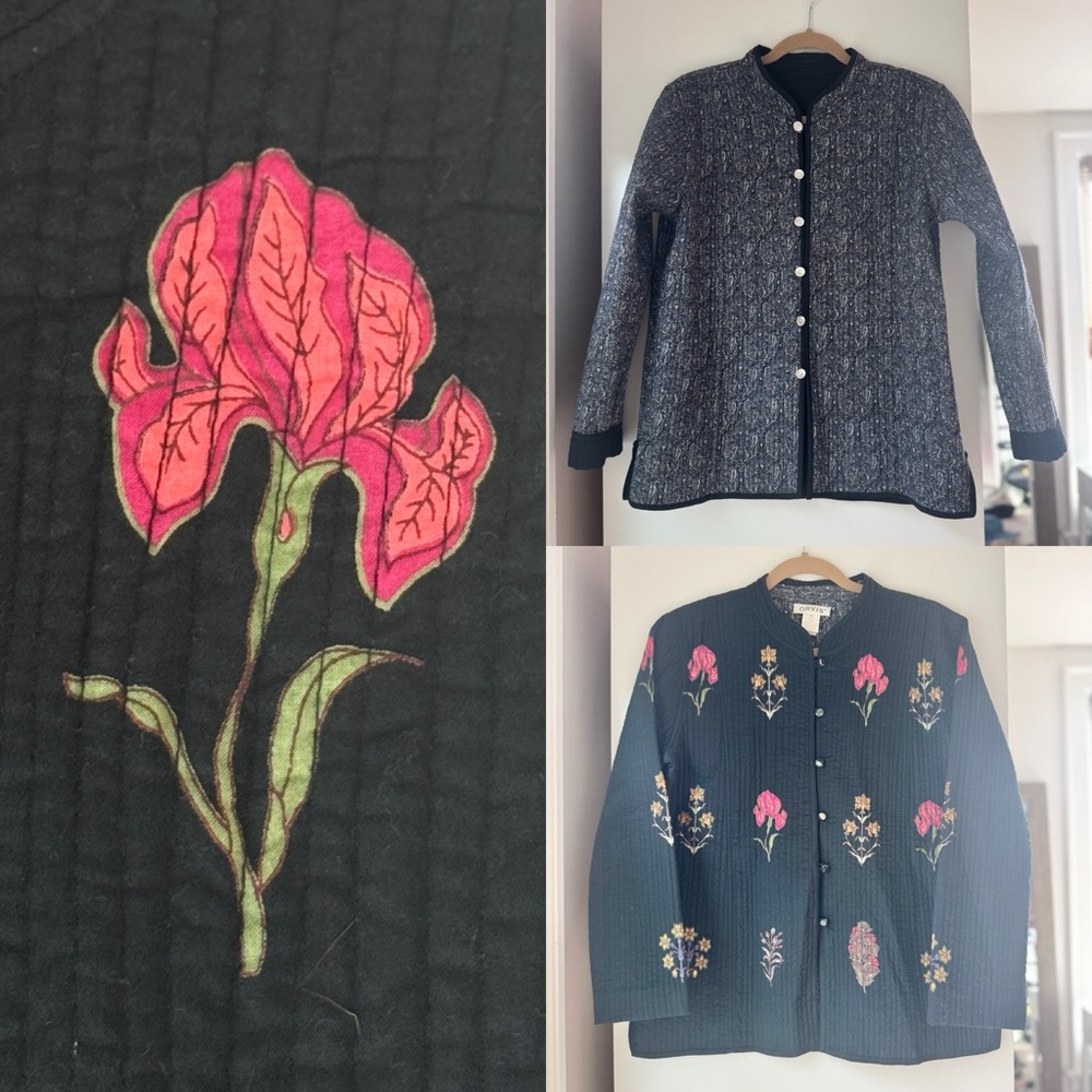 VTG | REVERSIBLE FLORAL BOTANICAL QUILTED ORVIS ANTHROPOLOGIE BUTTER MOM JACKET